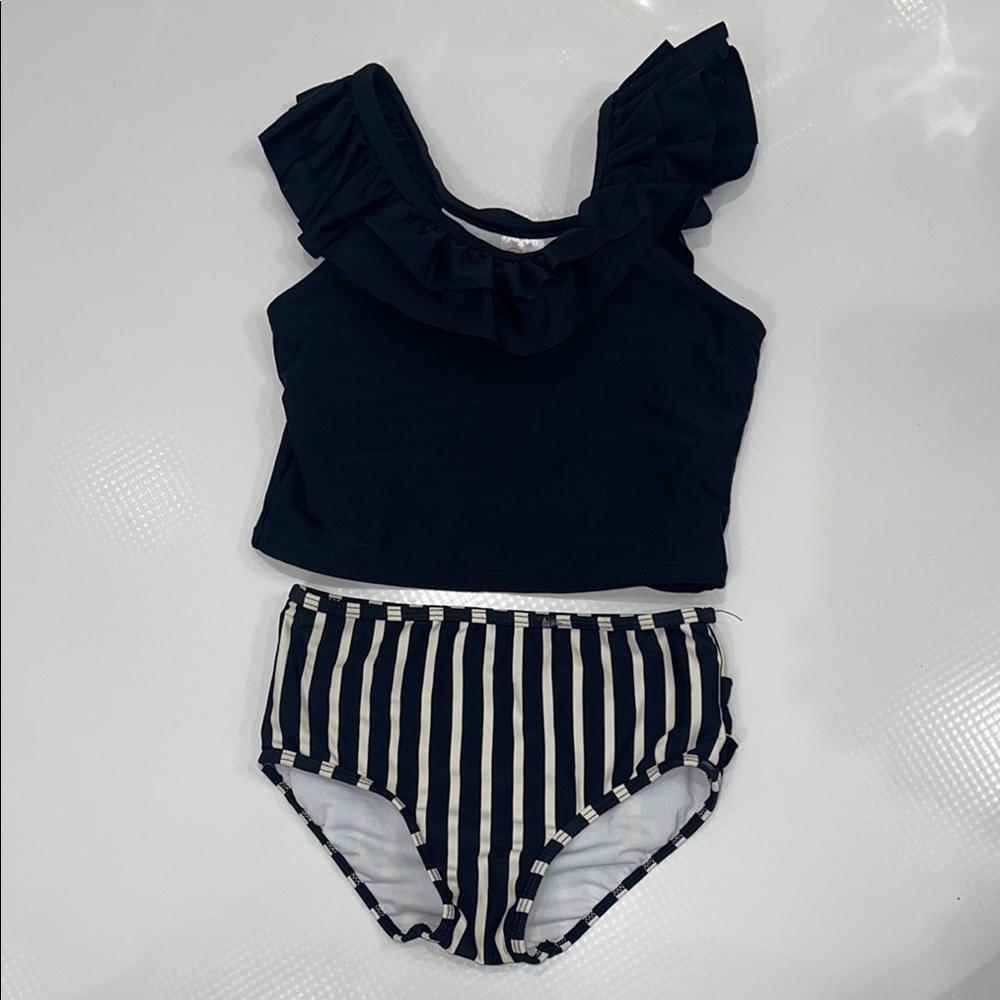 Ruffle Butts Black Ruffled Swimsuit